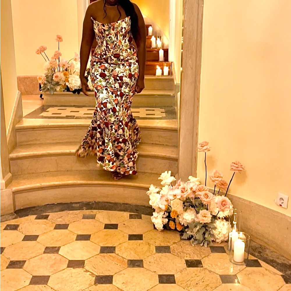 House of cab floral gown